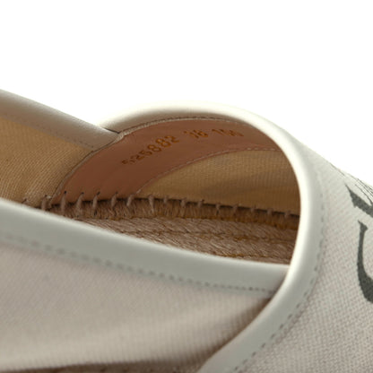 Gucci Canvas Logo Espadrilles 38 Greggio White 10 of 12