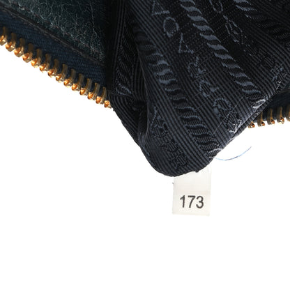 Prada Vitello Shine Shopping Satchel Denim 7 of 12