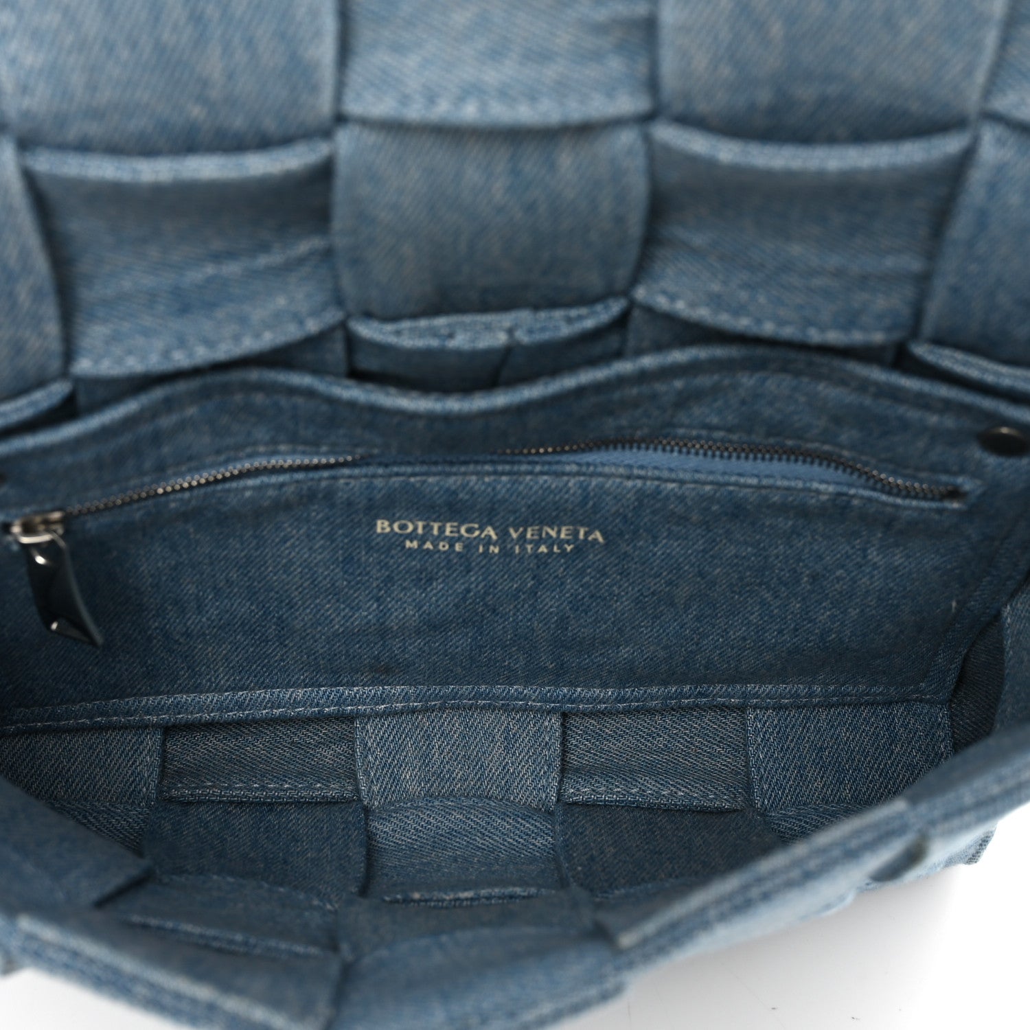 Bottega Veneta Denim Maxi Intrecciato Cassette Crossbody Bag Blue 6 of 9