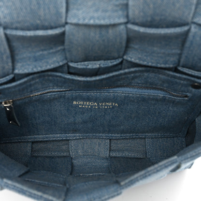 Bottega Veneta Denim Maxi Intrecciato Cassette Crossbody Bag Blue 6 of 9