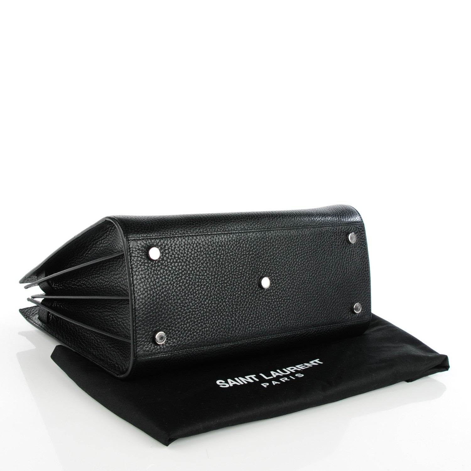 Saint Laurent Grained Calfskin Small Sac De Jour Black 4 of 7