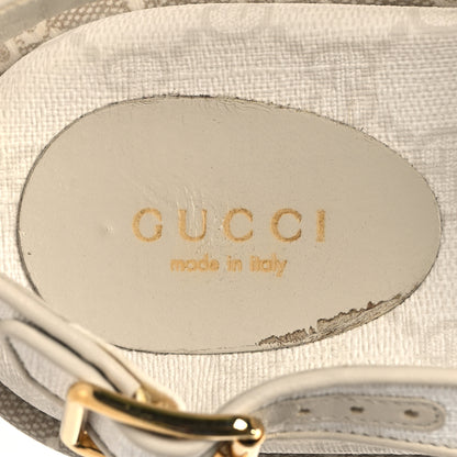 Gucci GG Supreme Monogram Granada Kid Angelina Platform 35mm Slingback Sandals 37.5 White Mystic White 9 of 9
