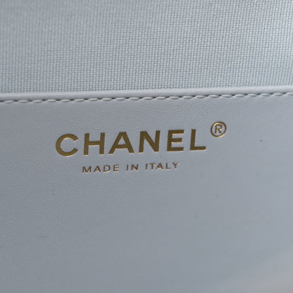 Chanel Lambskin Quilted Small Braided CC Backpack Light Blue 6 of 13