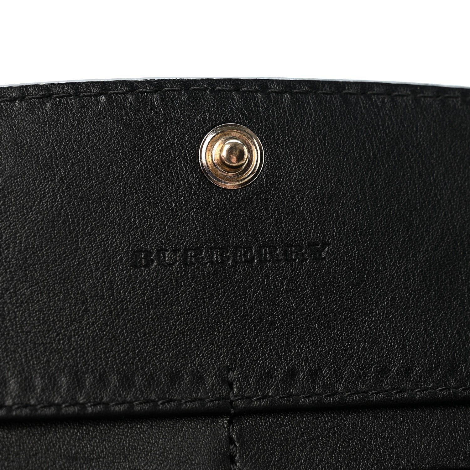 Burberry Calfskin Horseferry Check Porter Continental Wallet Black 6 of 10