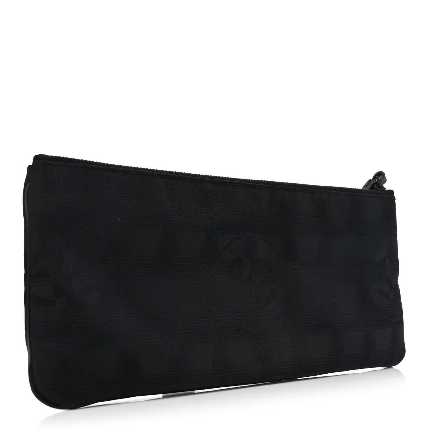Chanel Nylon Travel Ligne Long Zip Wristlet Black 3 of 7
