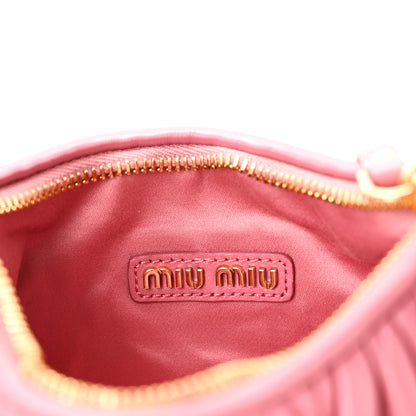 Miu Miu Nappa Matelasse Small Wander Hobo Pink 6 of 9