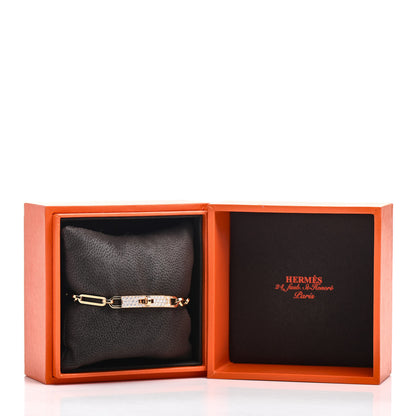 Hermes 18K Yellow Gold Diamond Pave Kelly Chaine Choker Necklace 5 of 5