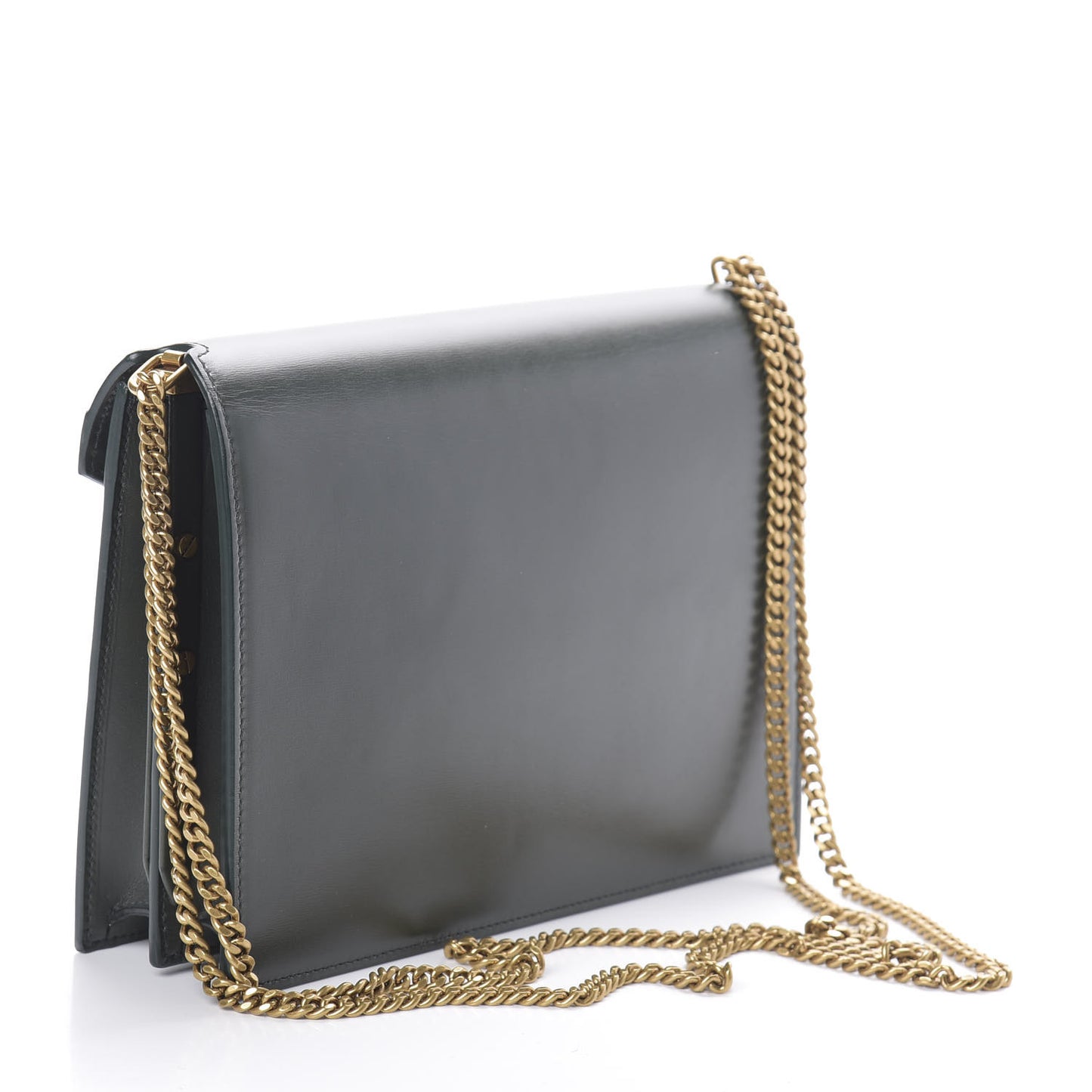 Smooth Calfskin Monogram Cassandra Clasp Bag Dark Green