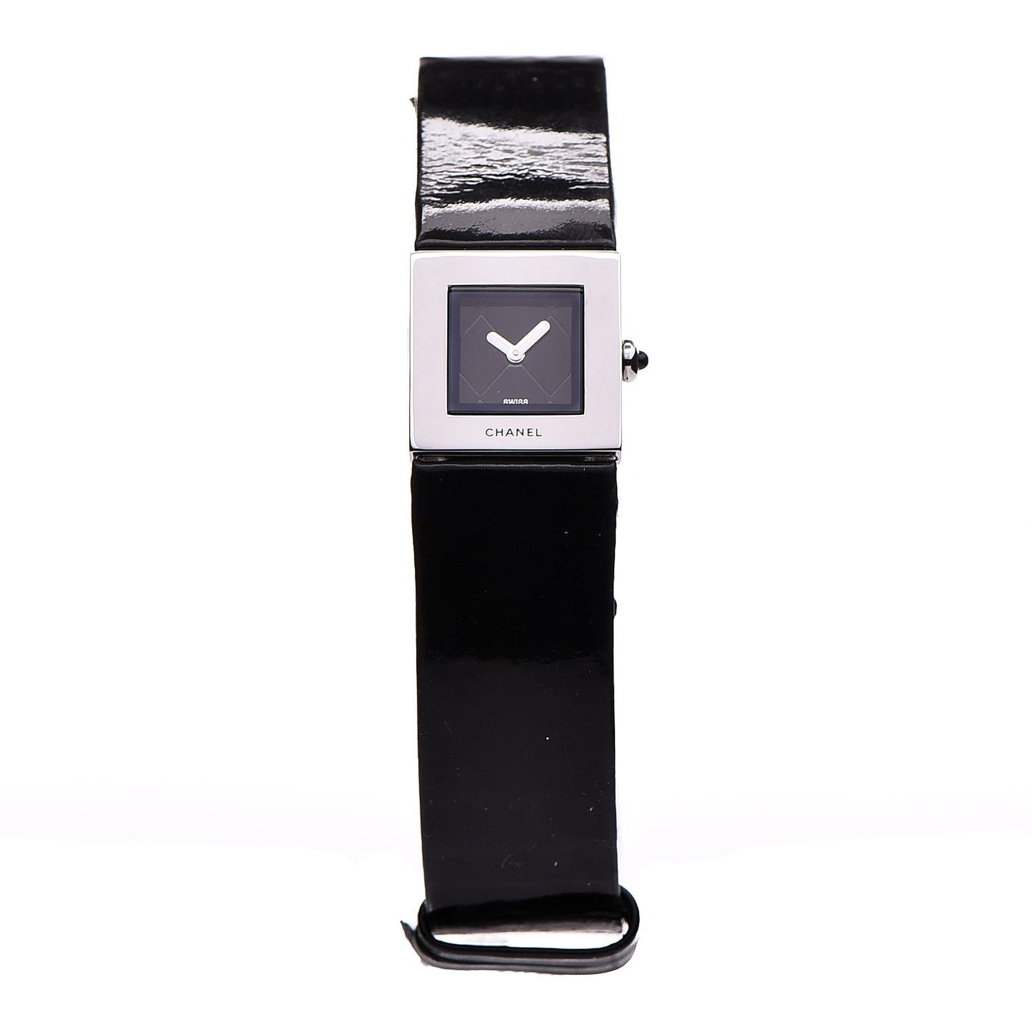 Stainless Steel Patent 19mm Acier Quartz Watch Black