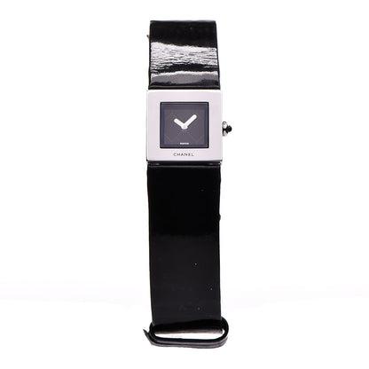 Chanel Stainless Steel Patent 19mm Acier Quartz Watch Black 1 of 6