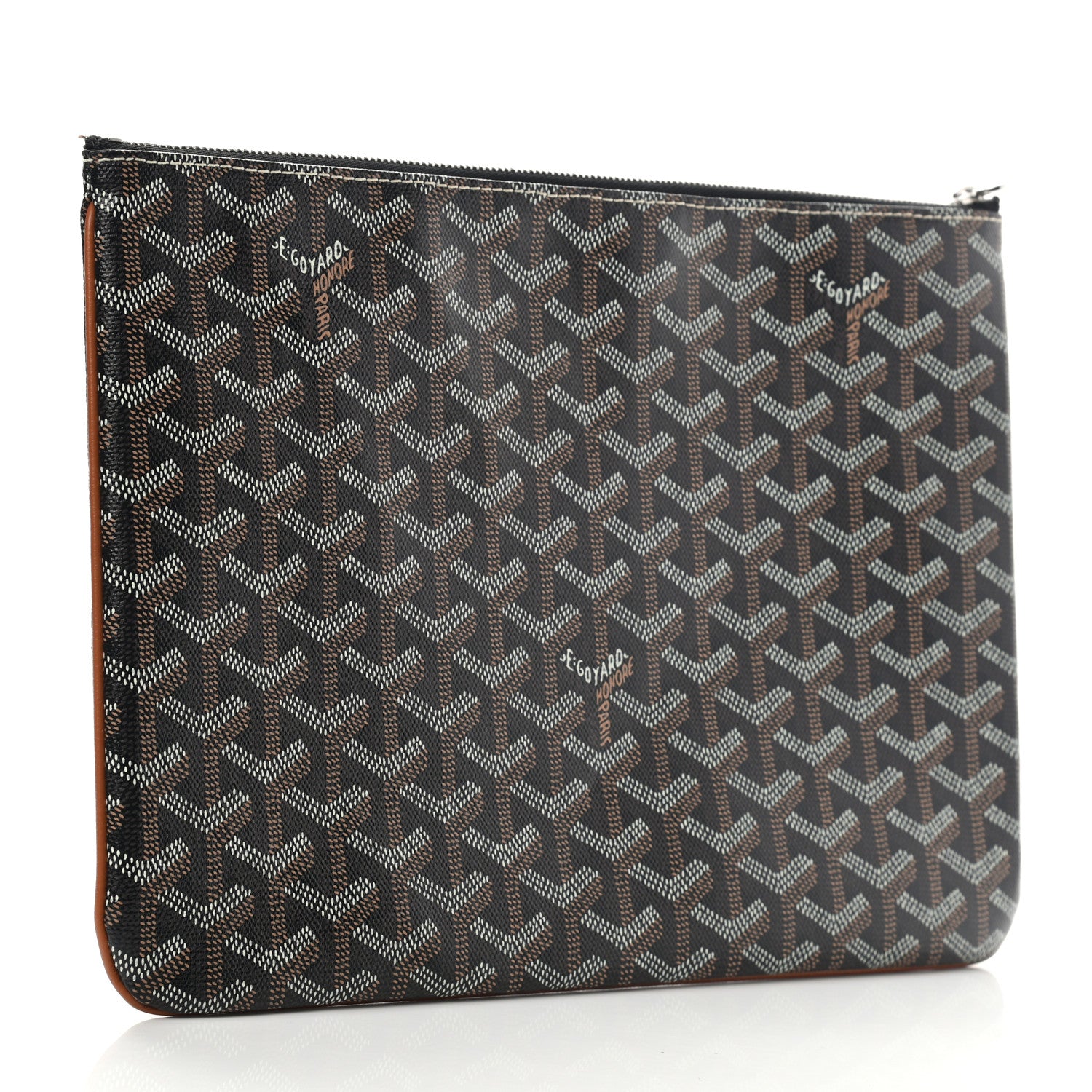 Goyard Goyardine Senat Pochette MM Black Gold 3 of 9