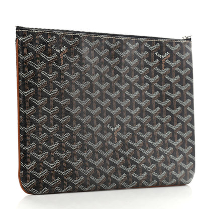 Goyard Goyardine Senat Pochette MM Black Gold 3 of 9