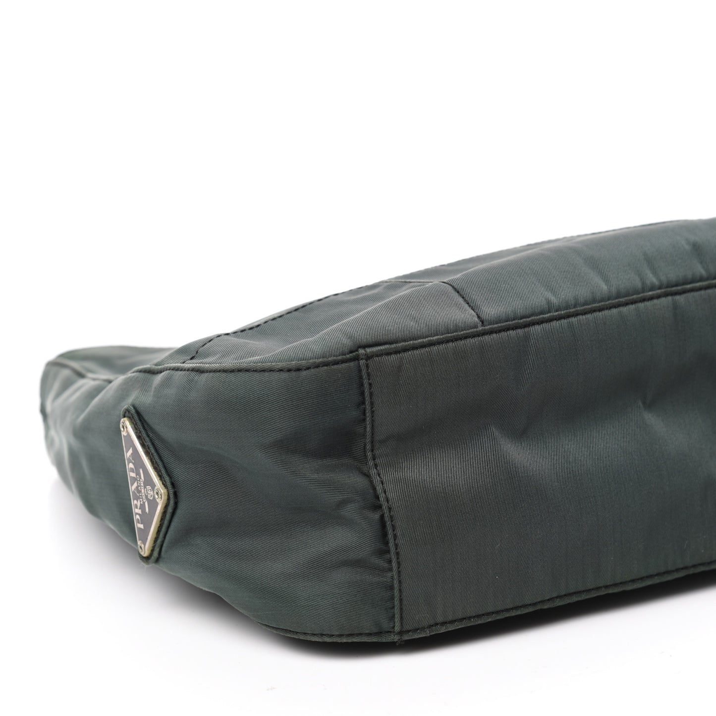 Nylon Quilted Shoulder Bag Dark Green