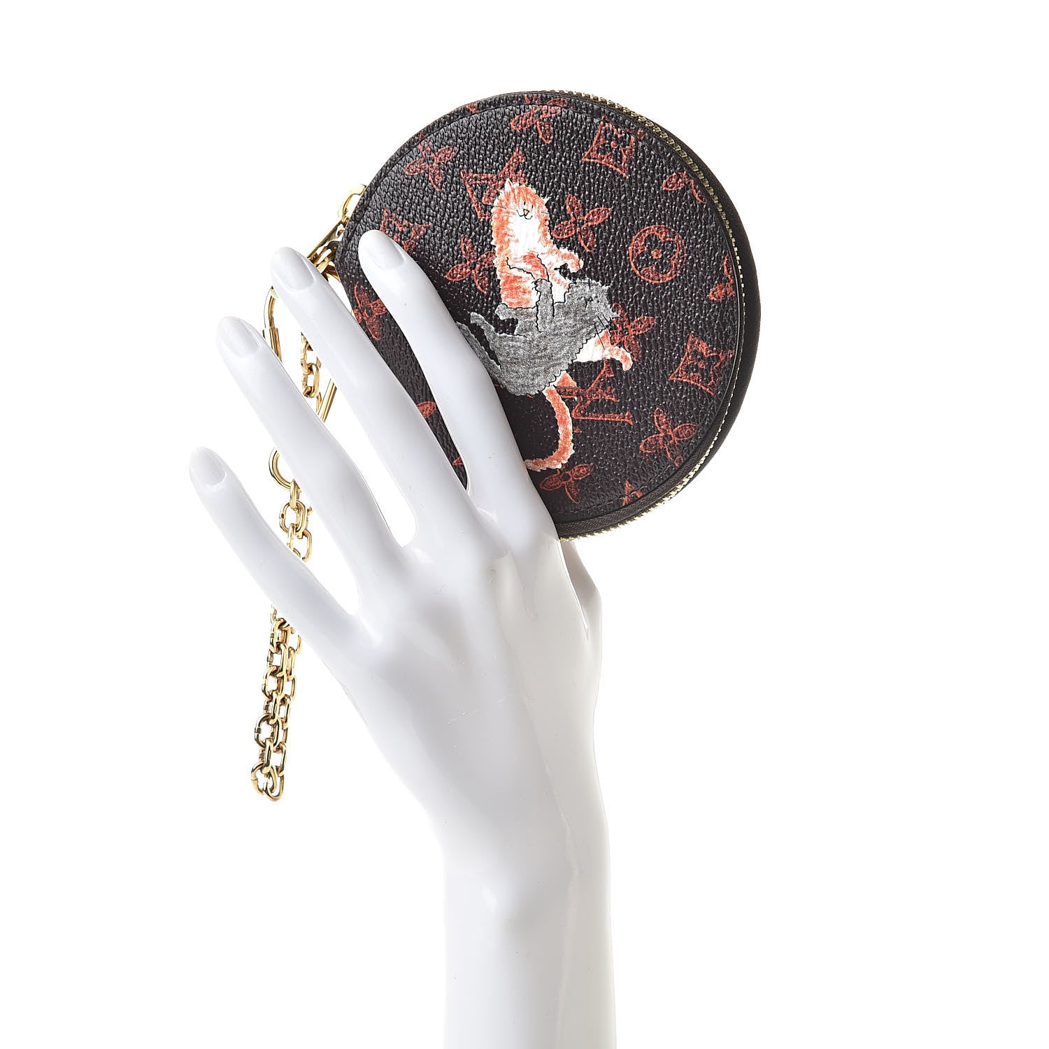 Louis Vuitton Calfskin Catogram Micro Boite Chapeau Marron 2 of 6