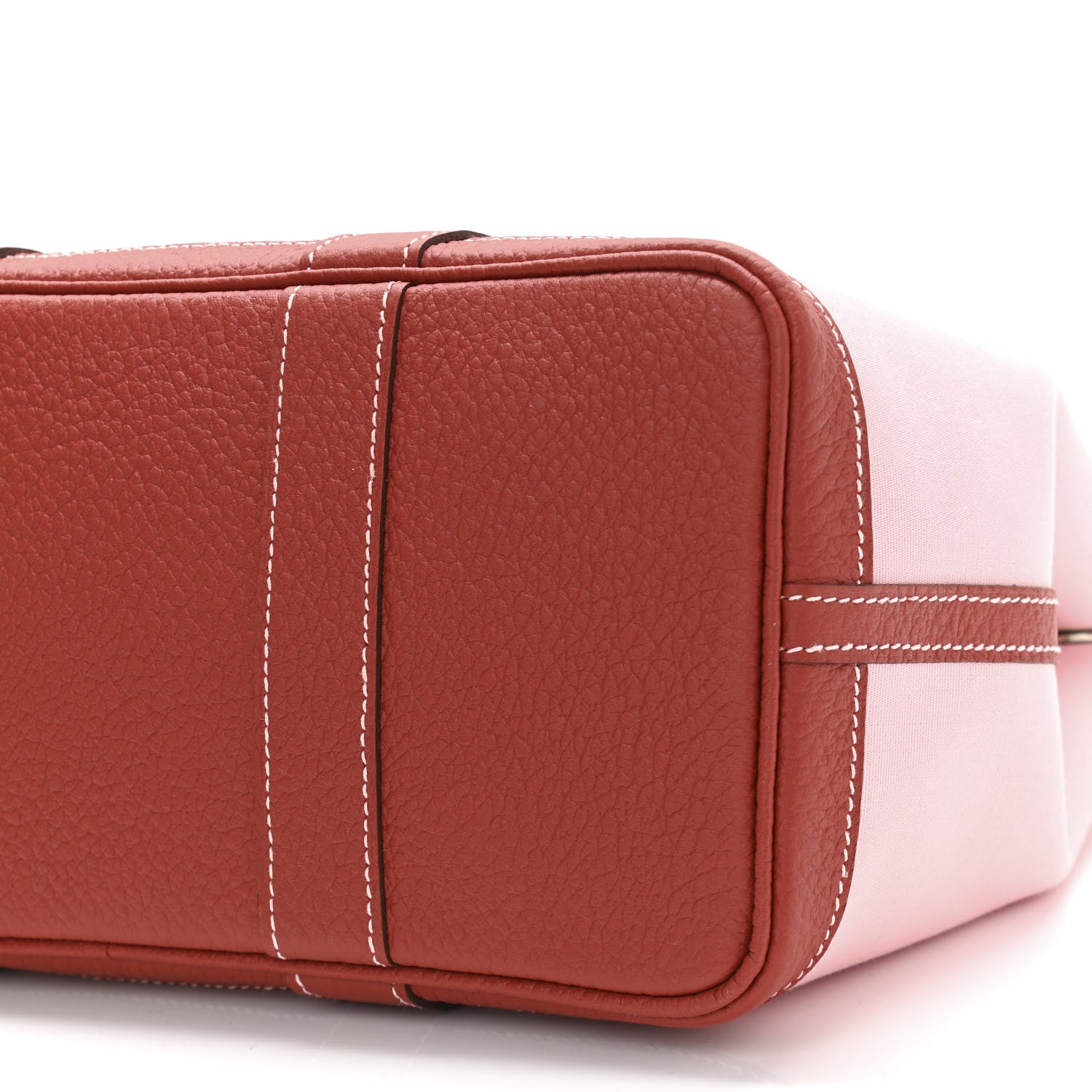 Hermes Toile Militaire Vache Country Garden Party Tote 30 Rose Sakura Rouge Duchesse 10 of 10