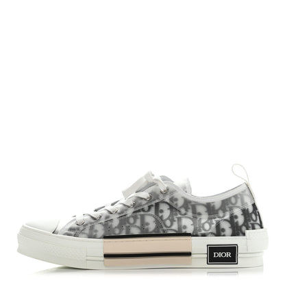 Christian Dior Technical Canvas Oblique Mens B23 Low Top Sneaker 44 White Black 1 of 8