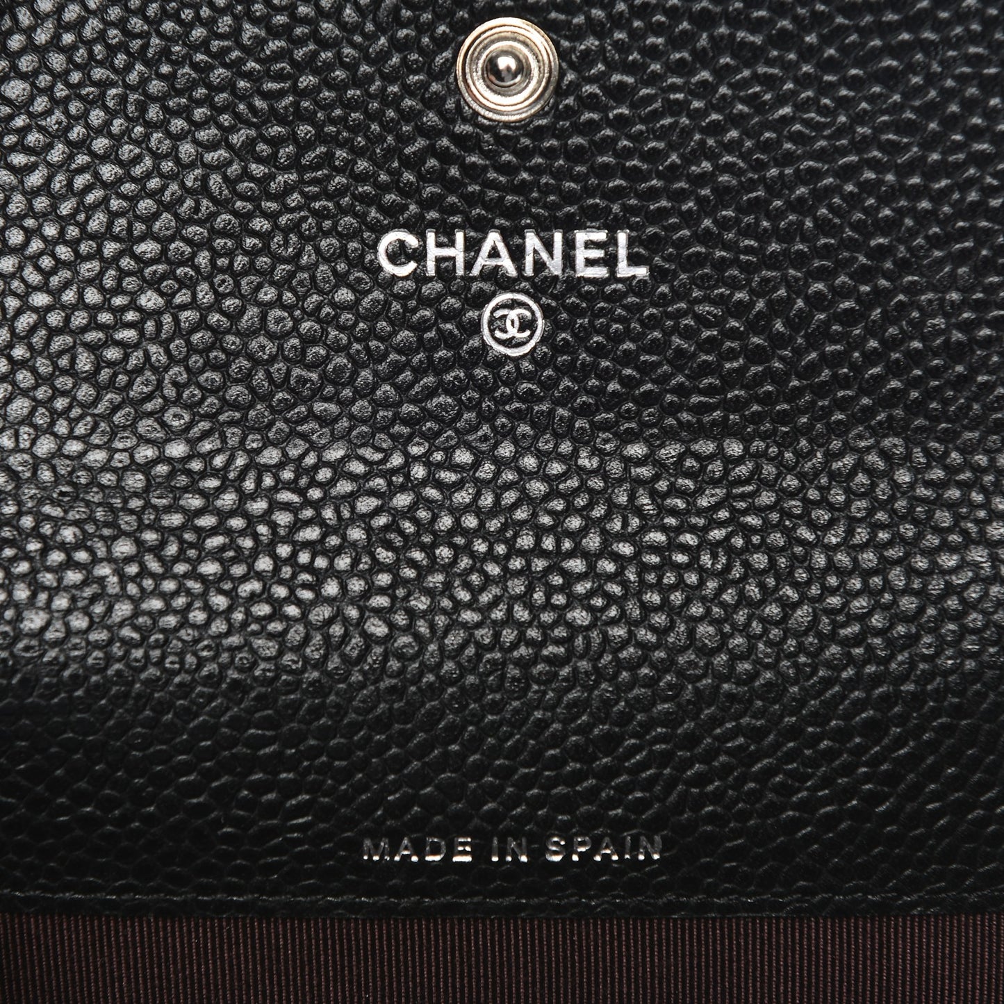 Caviar Quilted Flap Card Holder Black
