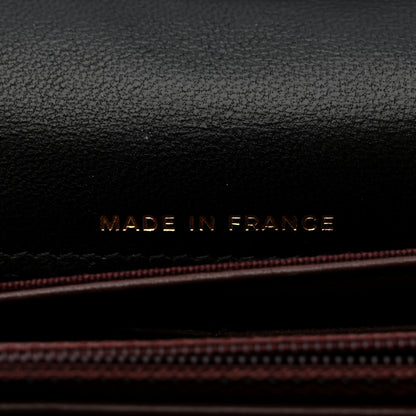 Chanel Lambskin Quilted Large Gusset Flap Wallet Black 7 of 9