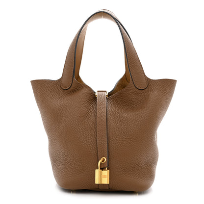 Hermes Taurillon Clemence Picotin Lock 18 PM Alezan 1 of 13