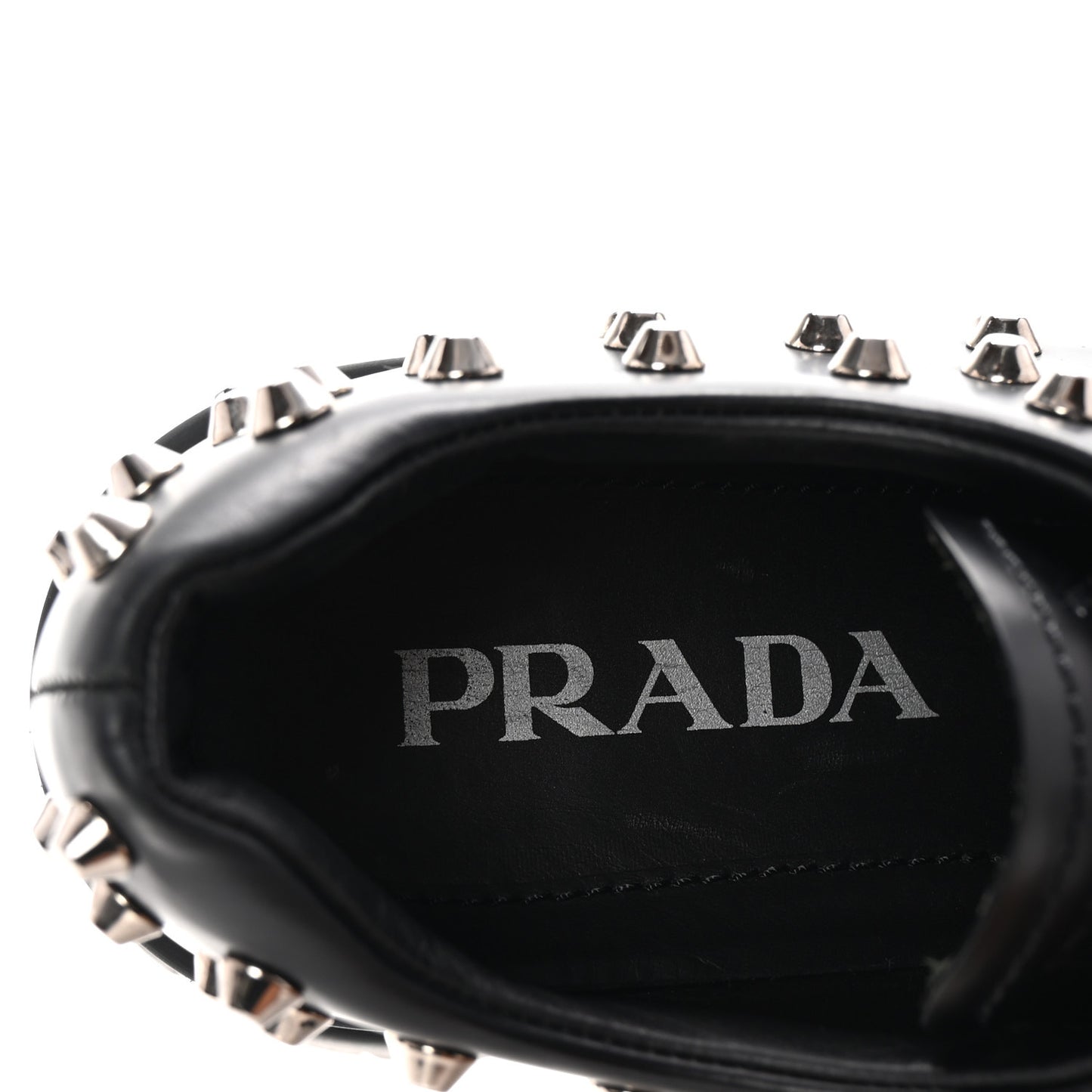 Spazzolato Rois Studded Lace Up Monolith 55mm Derby Loafers 38 Black