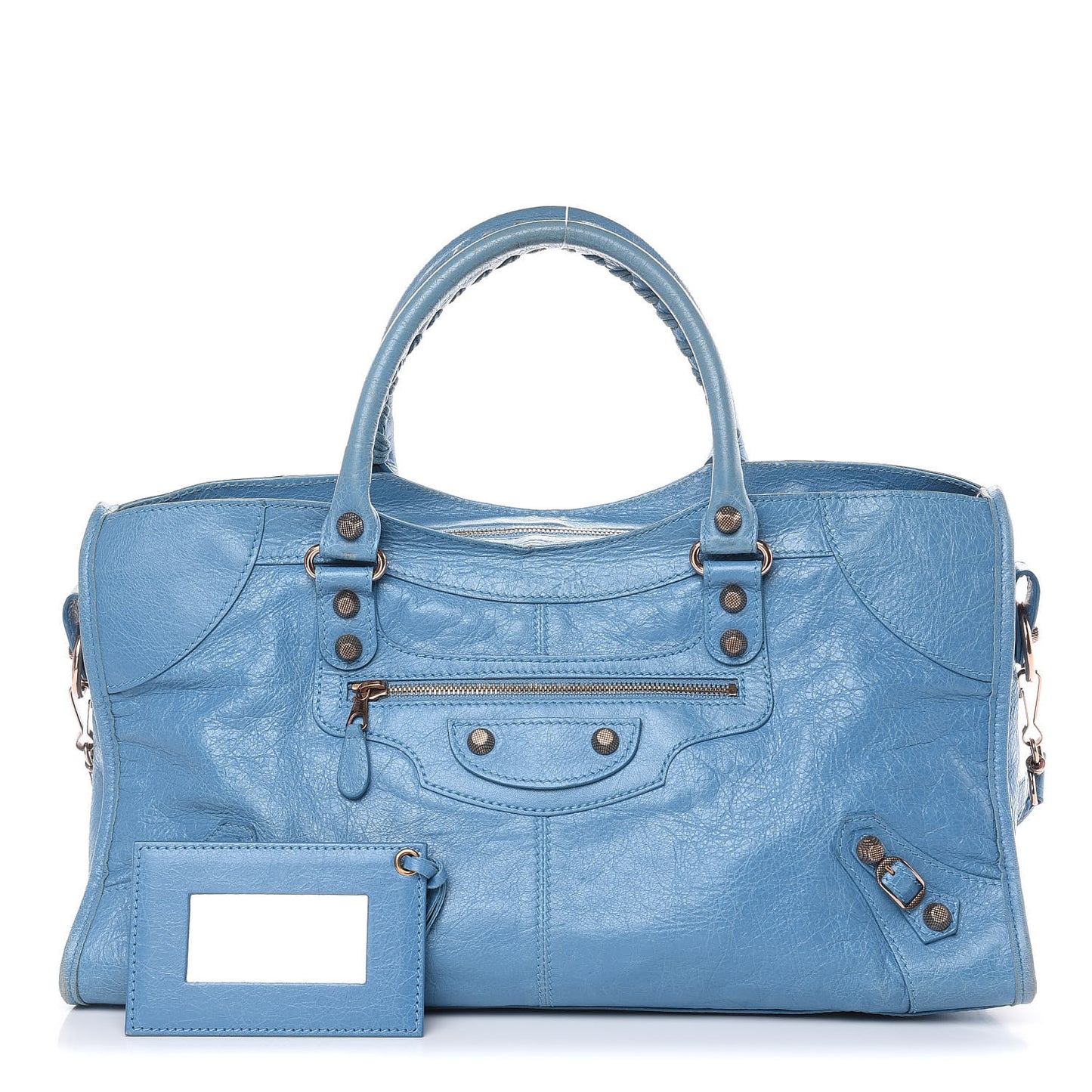 Agneau Giant 12 Gold Hardware Part Time Bleu Indigo