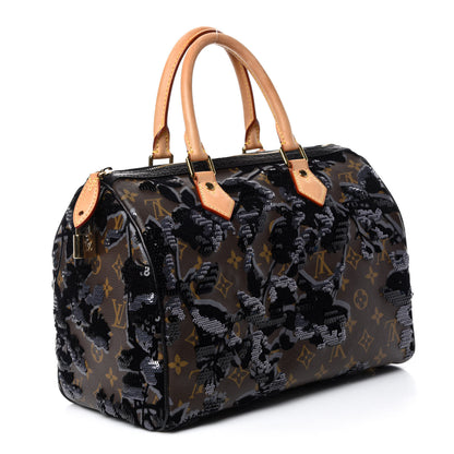 Louis Vuitton Monogram Fleur De Jais Sequins Speedy 30 3 of 12
