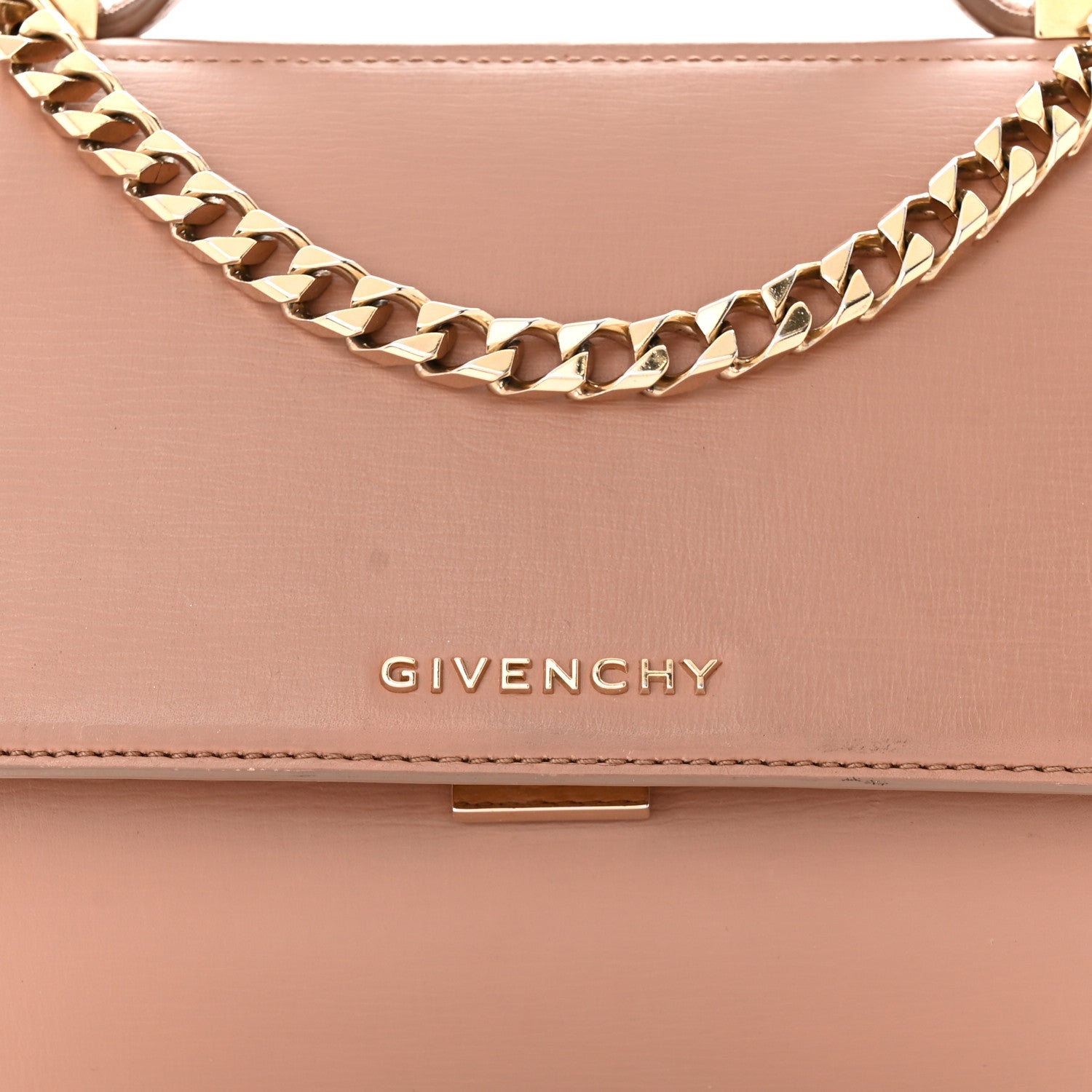 Givenchy Textured Calfskin Mini Pandora Box Chain Crossbody Bag Old Pink 8 of 14