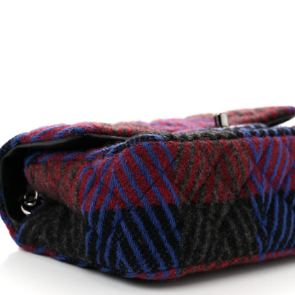 Chanel Wool Quilted Mini Rectangular Flap Red Grey Multicolor 9 of 11