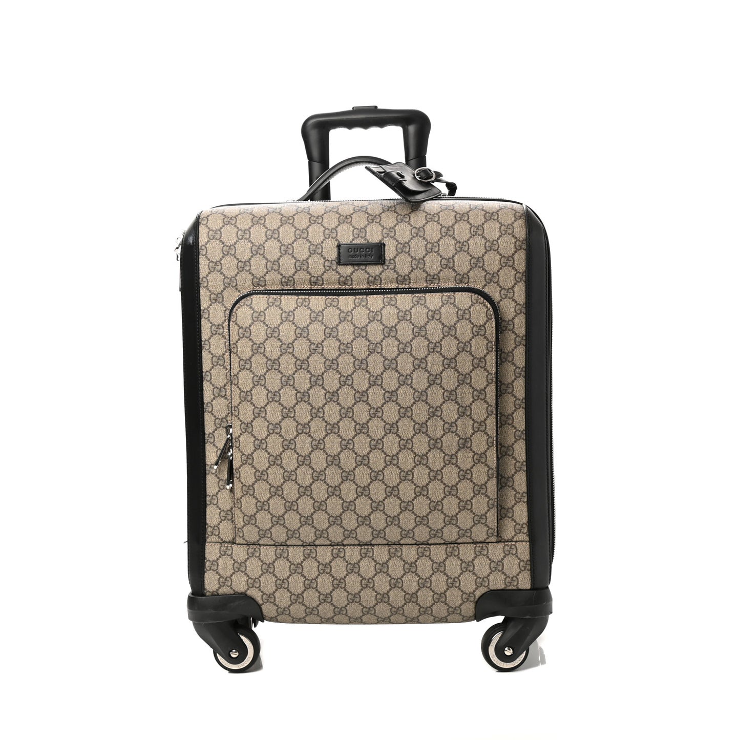 GG Supreme Monogram Calfskin Carry On Trolley Beige Ebony Black