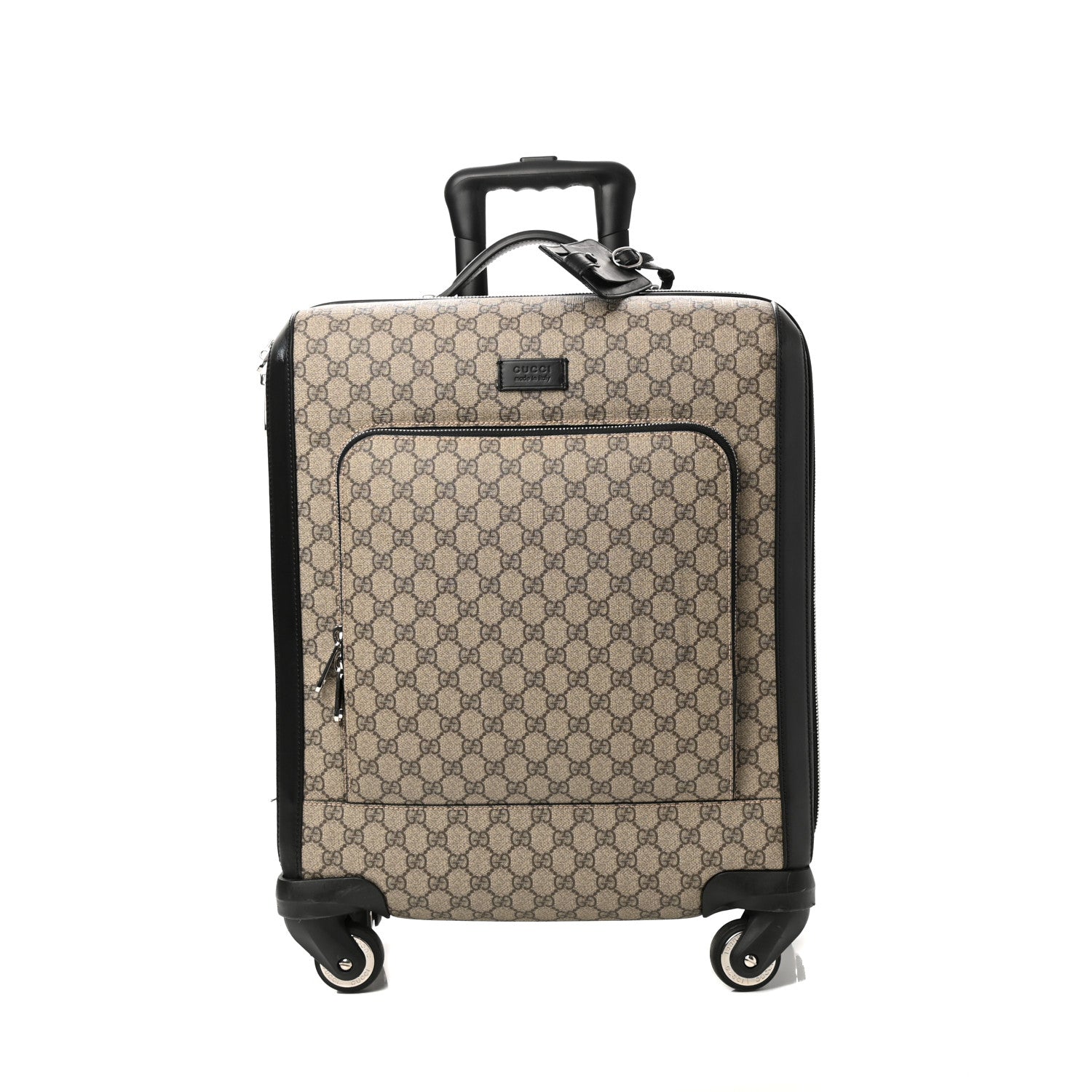Gucci GG Supreme Monogram Calfskin Carry On Trolley Beige Ebony Black 1 of 11