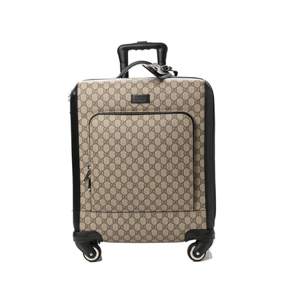 Gucci GG Supreme Monogram Calfskin Carry On Trolley Beige Ebony Black 1 of 11