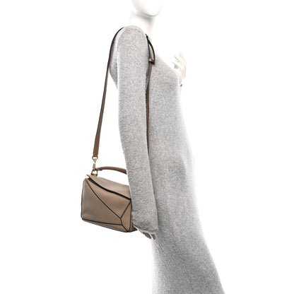 Loewe Grained Calfskin Small Puzzle Bag Sand Mink 2 of 10