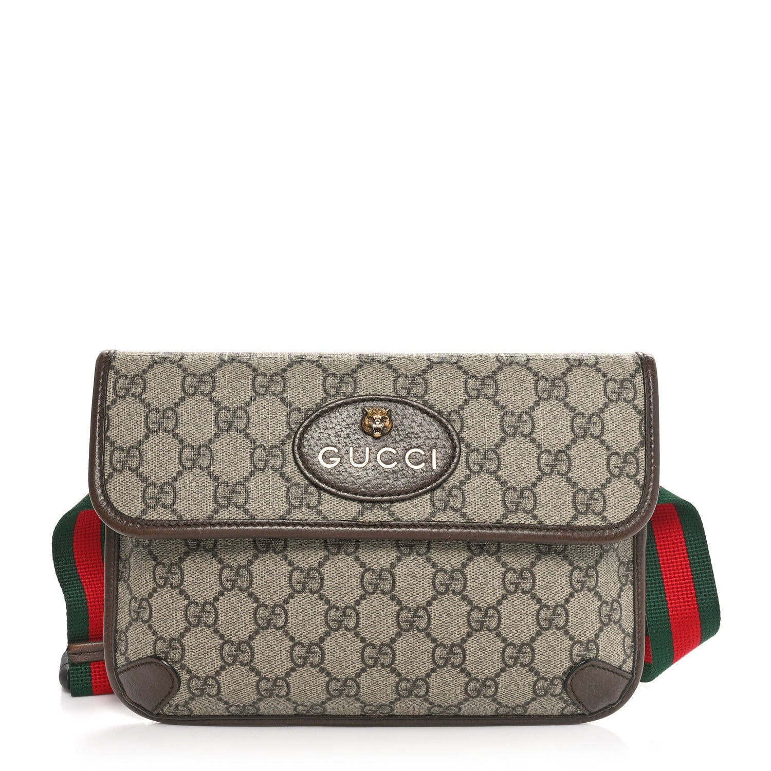 Gucci GG Supreme Monogram Neo Vintage Web Belt Bag Brown 1 of 10