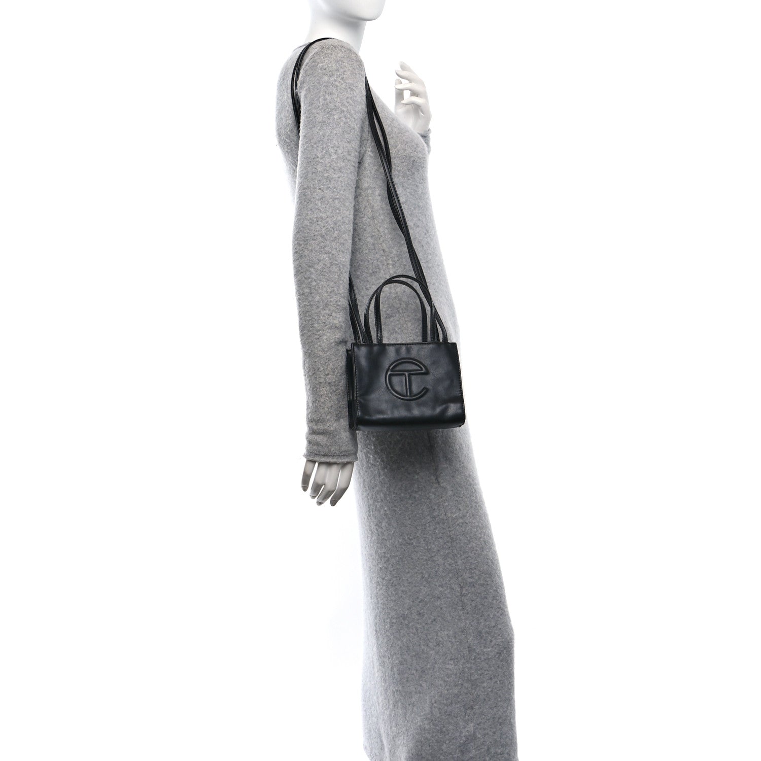 Telfar Vegan Leather Small Shopping Bag Black 2 of 11