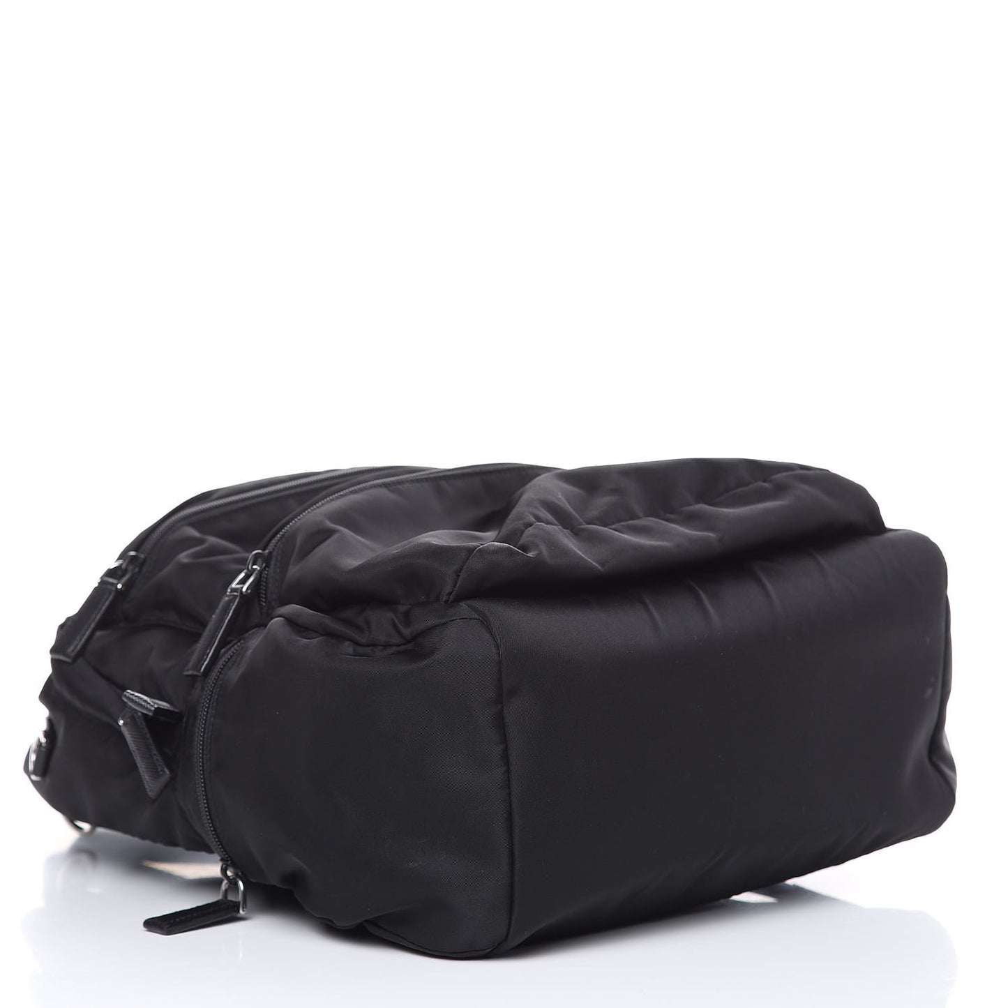 Nylon Montagna Saffiano Day Backpack Black