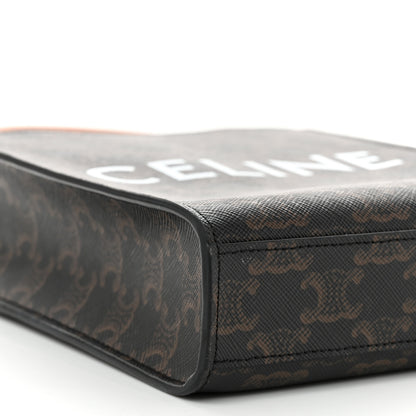 Celine Triomphe Canvas Calfskin Mini Vertical Cabas Tan 7 of 8