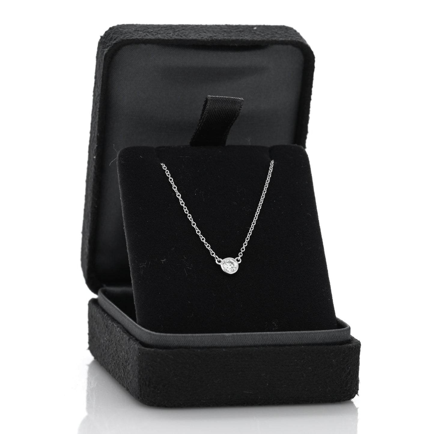 Platinum Diamond .22ct Elsa Peretti Diamonds By The Yard Pendant Necklace