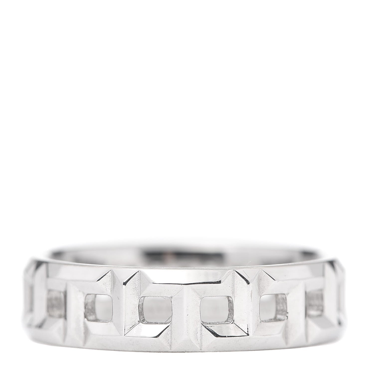 Tiffany 18K White Gold T True Wide Ring 57 8 1 of 5