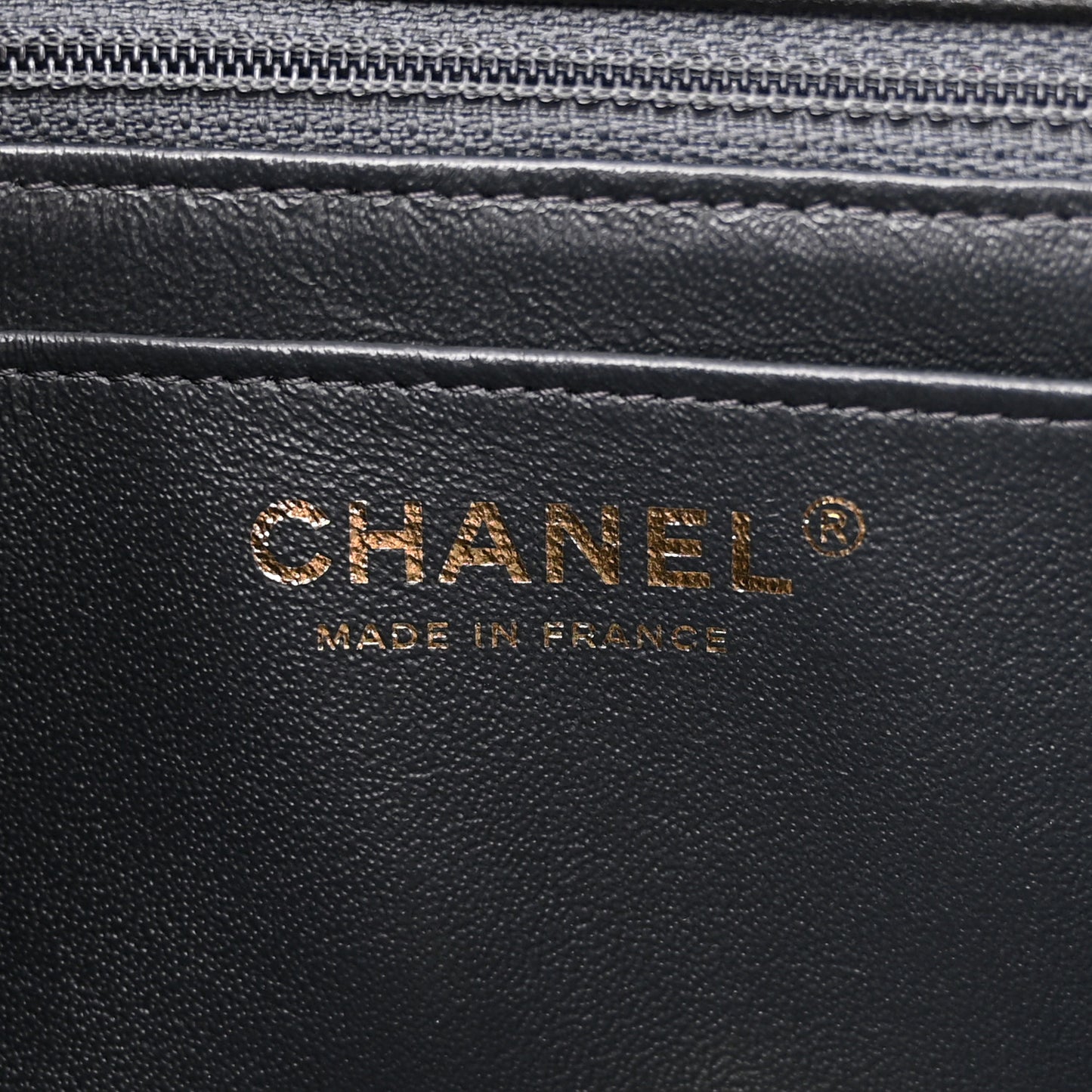 Caviar Quilted Mini Rectangular Flap Dark Grey