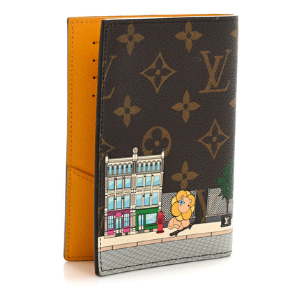 Louis Vuitton Monogram 2022 Christmas Animation New York Soho Passport Cover Yellow 3 of 8