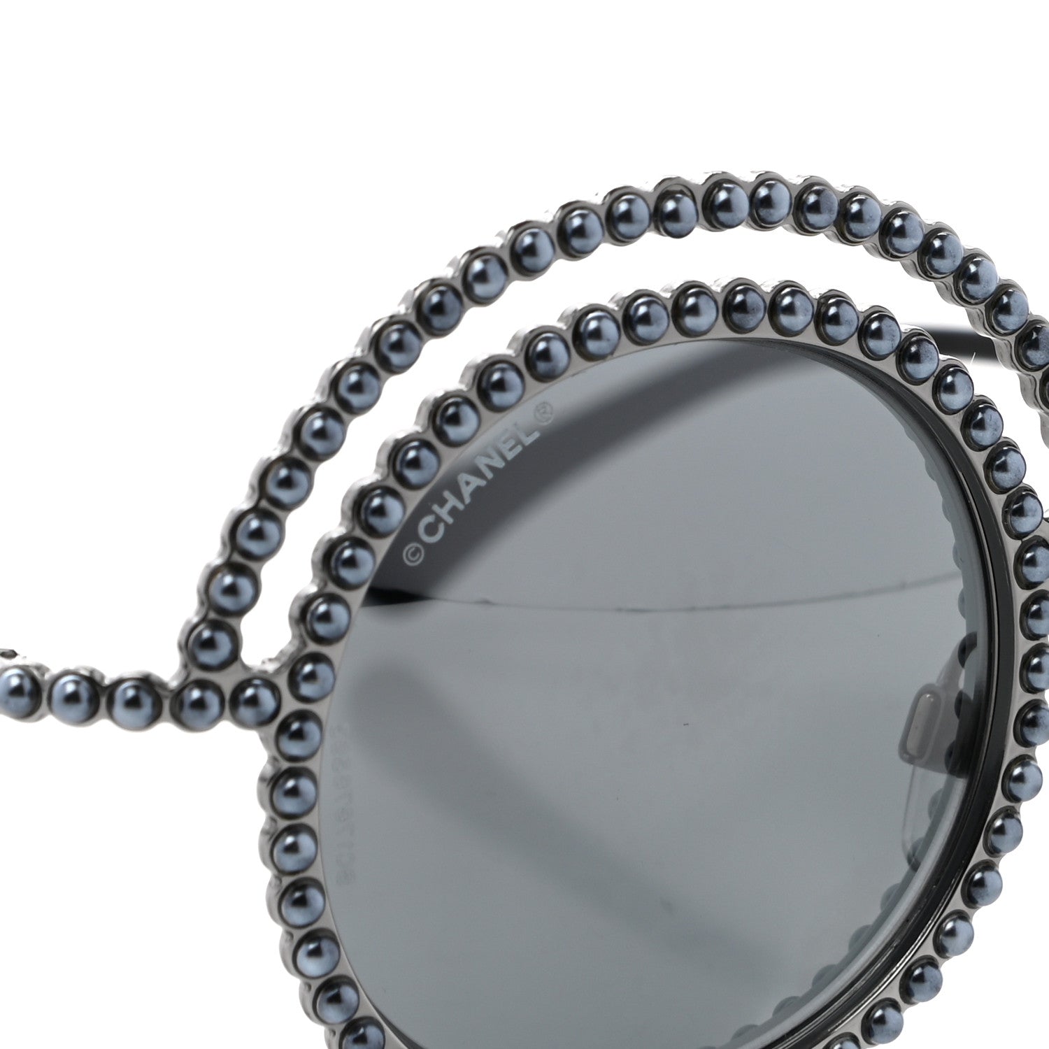 Chanel Pearl Round Sunglasses 71139 Silver 8 of 8