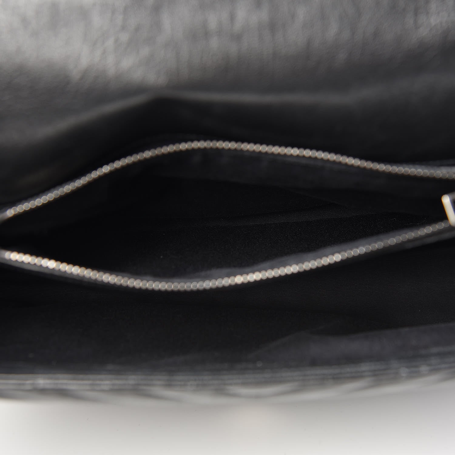Saint Laurent Sheepskin Matelasse Chevron Monogram Large College Satchel Black 6 of 10