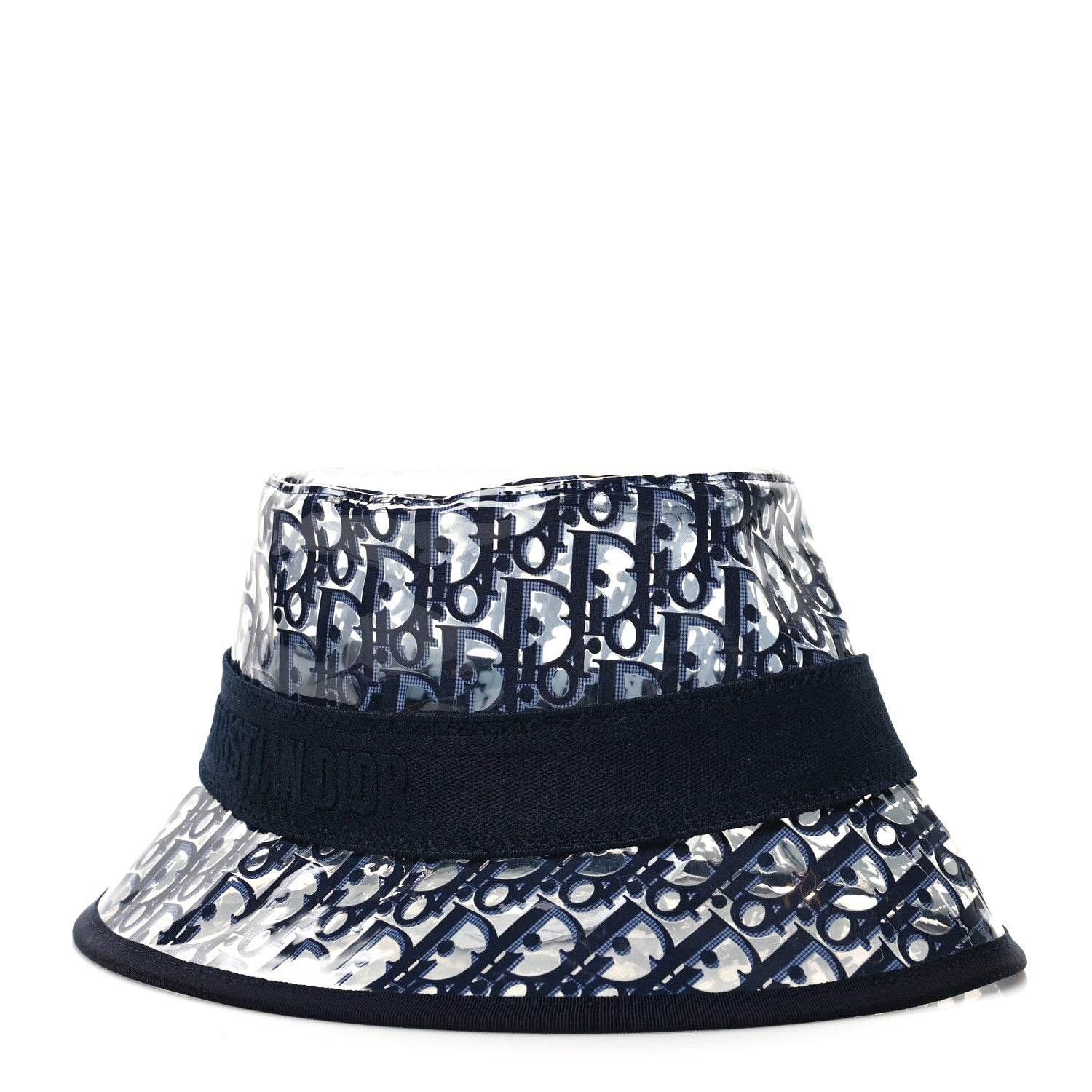 Christian Dior PVC Oblique Bob French Bucket Hat 58 Bleu 1 of 7