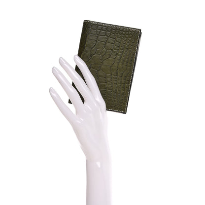 Hermes Matte Alligator Globe Trotter Agenda Cover Vert Olive 2 of 8