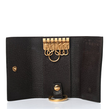 Gucci Calfskin Boar Effect GG Marmont 6 Key Holder Dark Cocoa 5 of 6