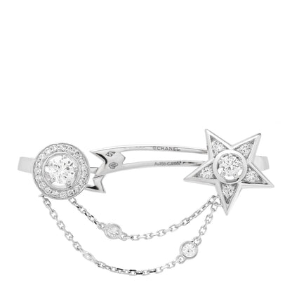 Chanel 18K White Gold Diamond Comete 1932 Ear Cuff 1 of 4
