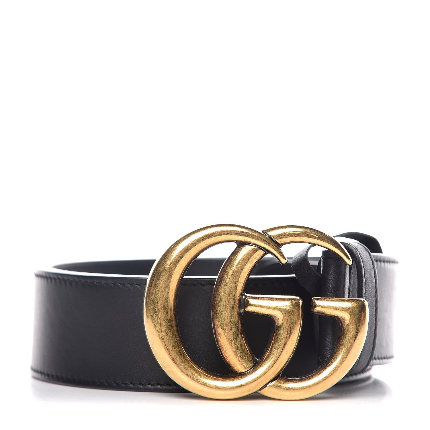 Gucci Calfskin Double G 40mm Belt 80 32 Black 1 of 4
