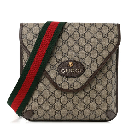 Gucci GG Supreme Monogram Web Medium Neo Vintage Flap Messenger Bag Beige New Acero 1 of 11