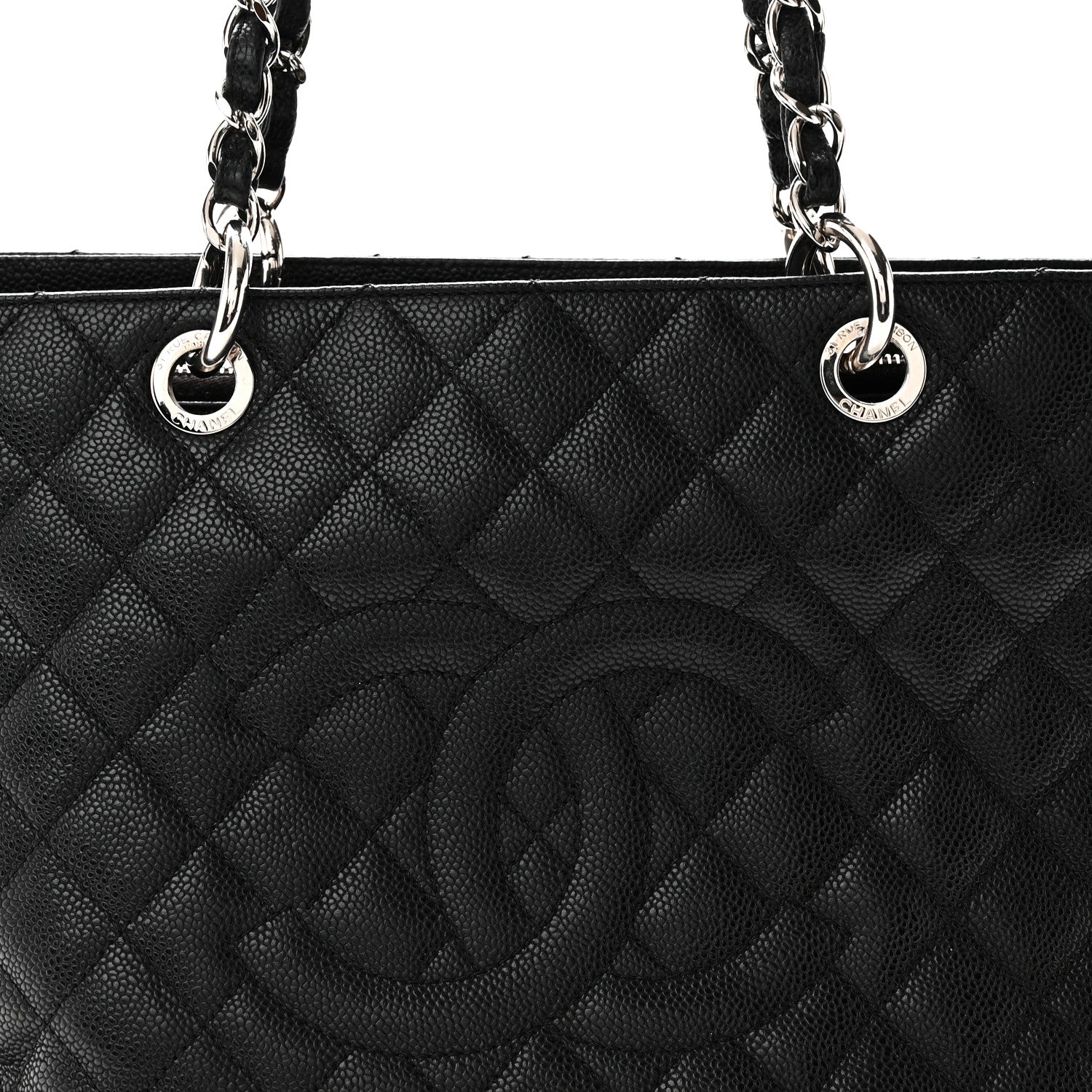 Chanel Caviar Quilted Grand Shopping Tote GST Black 8 of 10