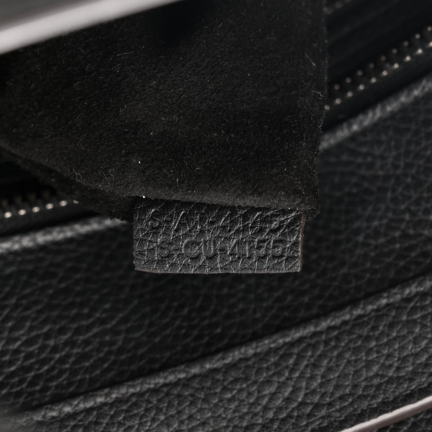 Drummed Calfskin Micro Luggage Black